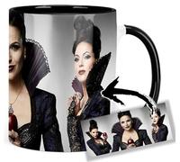 MasTazas Once Upon A Time Lana Parrilla Regina Mills Tasse Ceramique Intérieure et Poignée Noire Mug