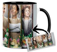 MasTazas Orange Is The New Black Taylor Schilling Uzo Aduba Laura Prepon Tasse Ceramique Intérieure et Poignée Noire Mug