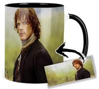 MasTazas Outlander Sam Heughan Tasse Ceramique Intérieure et Poignée Noire Mug
