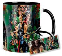 MasTazas Predator Arnold Schwarzenegger Carl Weathers A Tasse Ceramique Intérieure et Poignée Noire Mug