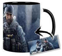 MasTazas Rainbow Six Siege Tom Clancy's B Tasse Ceramique Intérieure et Poignée Noire Mug