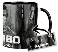 MasTazas Rambo V Last Blood Sylvester Stallone Tasse Ceramique Intérieure et Poignée Noire Mug