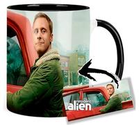 MasTazas Resident Alien Alan Tudyk Tasse Ceramique Intérieure et Poignée Noire Mug