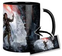 MasTazas Rise Of The Tomb Raider Lara Croft B Tasse Ceramique Intérieure et Poignée Noire Mug