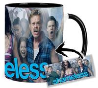 MasTazas Shameless Emmy Rossum William H Macy Cameron Monaghan Tasse Ceramique Intérieure et Poignée Noire Mug