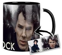 MasTazas Sherlock Benedict Cumberbatch Tasse Ceramique Intérieure et Poignée Noire Mug