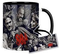 MasTazas Sons Of Anarchy Samcro Redwood Original Men Of Mayhem Tasse Ceramique Intérieure et Poignée Noire Mug