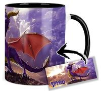 MasTazas Spyro The Dragon Tasse Ceramique Intérieure et Poignée Noire Mug