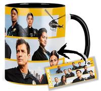 MasTazas The Rookie Nathan Fillion Richard Jones Melissa O'Neil Tasse Ceramique Intérieure et Poignée Noire Mug