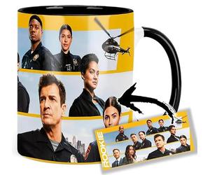 MasTazas The Rookie Nathan Fillion Richard Jones Melissa O'Neil Tasse Ceramique Intérieure et Poignée Noire Mug