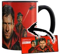 MasTazas The Running Man Glen Powell Tasse Ceramique Intérieure et Poignée Noire Mug