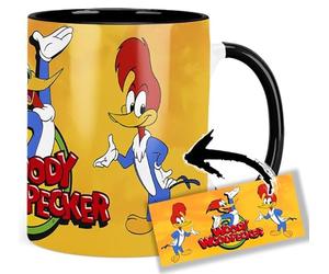 MasTazas Woody Woodpecker Tasse Ceramique Intérieure et Poignée Noire Mug