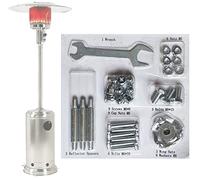 Master Bolt Ensemble de boulons pour chauffage de terrasse en verre rond, réflecteur de bouclier de rechange - Accessoires de chauffage extérieur au propane - Écrou papillon, boulon et écrou