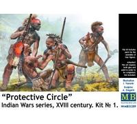 MASTER BOX 35209 MAQUETTE FIGURINES CERCLE DE PROTECTION SÉRIE GUERRES INDIENNES