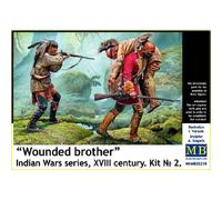 Master Box Ltd - Wounded Brother. Indian Wars Series, Xviii Century. Kit No. 2maquette