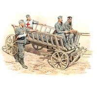 Master Box MB3558 - 1/35 Route Vers L'Arrière 5 Figurines + Chariot - Neuf