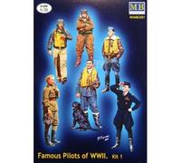 Master Box Models 132famous Pilots Of Wwii Part 1-6 Figures Set With Biographies Leaflet