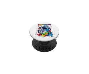 Master Builder Blocs de Briques pour 4e Anniversaire Motif Astronaute Spatial PopSockets PopGrip Adhésif