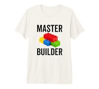 Master Builder Blocs de Construction Amusants Ouvrier de Construction T-Shirt Haut de Gamme