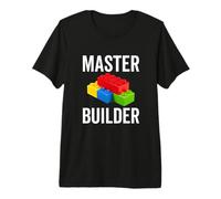 Master Builder Blocs de Construction Amusants Ouvrier de Construction T-Shirt Haut de Gamme