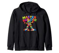 Master Builder Colorful Blocks Bricks Fun Kids Boys Girls Sweat à Capuche