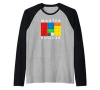 Master Builder Funny Construction Humor Design Tee Manche Raglan