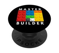 Master Builder Funny Construction Humor Design Tee PopSockets PopGrip Adhésif