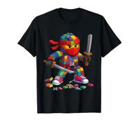 Master Builder Ninja Building Blocks Brick Builders Boys Kid T-Shirt