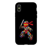 Master Builder Ninja Building Blocks Brick Builders Toys Kid Coque pour iPhone X/XS