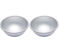 Master Class Base de gâteau en demi-sphère moule à gâteau rond antiadhésif, en aluminium anodisé, résistant au four jusqu'à 220 degrés Celsius, 15,5 x 7,5 cm, 1 pièce, Argent (Lot de 2)