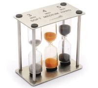 Master Class Egg Timer / Triple Sand Timer, Stainless Steel