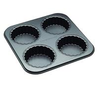 MasterClass - Moule à 24 Mini Tartes Antiadhésif, Fond Amovible, Acier au Carbone, 26 x 26 x 3 cm