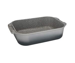 Master Class - Plat à Rôtir en Aluminium Coulé et son Revêtement Anti-Adhésif, Poignées Intégrées, Utilisable sur Plaque à Induction et au Four, 41 x 26 cm - Ombré Gris