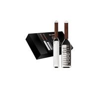 Microplane - Set de râpes de cuisine Collection Master - Zesteur & Très gros grains - Bois de noyer