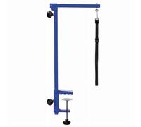 Master Equipment Bras de toilettage Pliable Bleu pour Animaux de Compagnie - 61 cm à 121,9 cm de Hauteur, se Fixe à la Table de toilettage Minimum 7,6 cm d'épaisseur