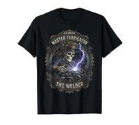 Master Fabricator The Welder Vintage Steampunk Squelette Logo T-Shirt