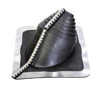 MASTER FLASH Extreme Angle Multi #1- Traversée de toit EPDM - Bride de toit - Joint de tuyau - Base en aluminium - Passe-toit flexible - Protection pour cheminées - (16-108 mm)