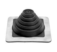 MASTER FLASH Standard #1 - Traversée de toit EPDM - Bride de toit - Joint de tuyau - Base en aluminium - Passe-toit flexible - Protection pour cheminées - (0-70 mm)