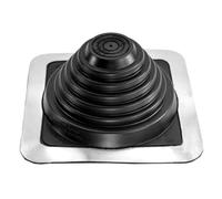 MASTER FLASH Standard #3 - Traversée de toit EPDM - Bride de toit - Joint de tuyau - Base en aluminium - Passe-toit flexible - Protection pour cheminées - (0-146 mm)