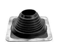 MASTER FLASH Standard #6 - Traversée de toit EPDM - Bride de toit - Joint de tuyau - Base en aluminium - Passe-toit flexible - Protection pour cheminées - (121-254 mm)