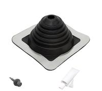 MASTER FLASH Traversée de toit EPDM - Plage de montage 0-146 mm - Bride de toit - Joint de tuyau - Base en aluminium - Passe-toit flexible - Protection cheminées