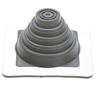 MASTER FLASH Traversée de toit EPDM - Plage de montage 0-70 mm - Bride de toit - Joint de tuyau - Base en aluminium - Passe-toit flexible - Protection cheminées