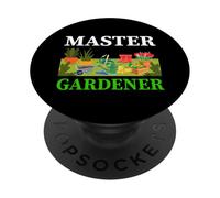 Master Gardener Cadeau Amusant pour Amoureux des Plantes PopSockets PopGrip Adhésif