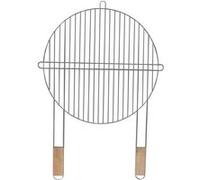 Mastergrill Grille de barbecue ronde MG256 – Acier chromé Ø 46 cm, poignées en bois, de rechange