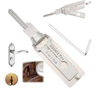 Master Key Decoder Outil de crochetage de serrure, décodeur de clé maître 2 en 1 en acier inoxydable, kit de crochetage de serrure, (Ss001 Pro)