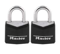 Master Lock 121T Cadenas en aluminium recouvert de 2 pièces Noir