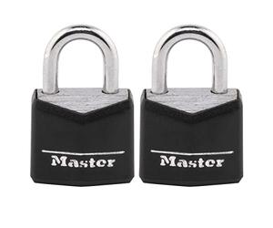 Master Lock 121T Cadenas en aluminium recouvert de 2 pièces Noir