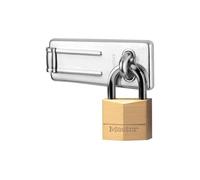 Master Lock 140703EURD Pack Comprenant un Moraillon de Porte et une Chains à Clé Argent