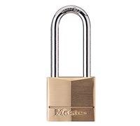 Master Lock 140EURDLH Cadenas à Clé en Laiton et Anse Longue, Doré, 8,9 x 4 x 1,3 cm