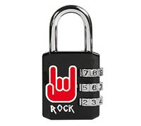 Master Lock Cadenas à combinaison 1509EURDROCK — motif rock, 6,2×3,2×1,4 cm, noir et rouge